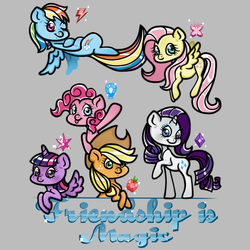 Size: 1000x1000 | Tagged: safe, artist:princess-ni-ni, applejack, fluttershy, pinkie pie, rainbow dash, rarity, twilight sparkle, alicorn, pony, g4, female, mane six, mare, simple background, twilight sparkle (alicorn)