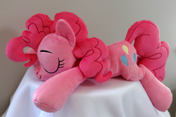 Size: 2862x1896 | Tagged: safe, artist:janellesplushies, pinkie pie, earth pony, pony, g4, irl, photo, plushie, sleeping, solo