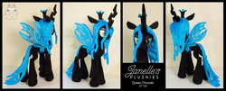 Size: 6848x2768 | Tagged: safe, artist:janellesplushies, queen chrysalis, pony, g4, irl, photo, plushie, solo