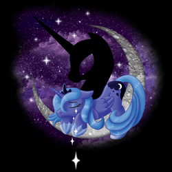 Size: 1250x1250 | Tagged: dead source, safe, artist:ilikapie, princess luna, alicorn, pony, g4, crying, female, moon, s1 luna, solo, stars