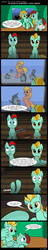 Size: 1000x5175 | Tagged: safe, artist:sirvalter, lightning dust, oc, oc:ray blaze, pegasus, pony, g4, brother and sister, brother of lightning dust, comic, fear, implied death, movie, parody