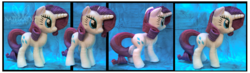 Size: 6006x1753 | Tagged: safe, artist:nazegoreng, rarity, g4, irl, photo, plushie, solo, watermark