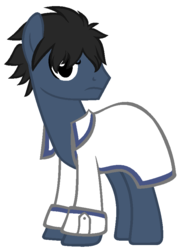 Size: 630x858 | Tagged: safe, artist:bronyhighfive63, pony, fairy tail, gray fullbuster, ponified, solo