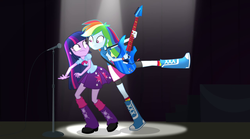 Size: 1280x714 | Tagged: safe, screencap, rainbow dash, twilight sparkle, equestria girls, g4, my little pony equestria girls: rainbow rocks, female, twilight sparkle (alicorn)