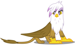 Size: 10000x6000 | Tagged: safe, artist:dashiesparkle, gilda, griffon, g4, absurd resolution, female, frown, glare, looking at you, simple background, solo, svg, transparent background, vector