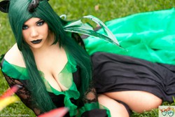 Size: 1600x1067 | Tagged: safe, artist:dashcosplay, queen chrysalis, human, g4, cleavage, cosplay, female, irl, irl human, photo