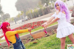 Size: 1600x1067 | Tagged: safe, artist:dashcosplay, apple bloom, sweetie belle, human, g4, cosplay, irl, irl human, photo