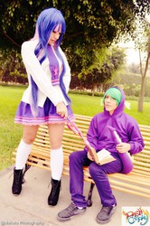 Size: 795x1200 | Tagged: safe, artist:dashcosplay, spike, twilight sparkle, human, g4, cosplay, irl, irl human, photo