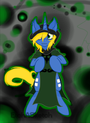 Size: 800x1090 | Tagged: safe, artist:etch a sketch, oc, oc only, oc:rush, pony, unicorn, abstract background, digital art, god tier, hero of doom, homestuck, ponystuck, seer of doom