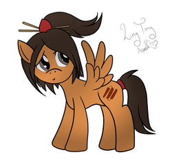 Size: 540x529 | Tagged: safe, artist:astral, pony, dynasty warriors, ling tong, nunchucks, ponified, solo