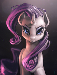 Size: 1500x1969 | Tagged: safe, artist:mrs1989, rarity, pony, unicorn, g4, angry, female, looking at you, mare, solo