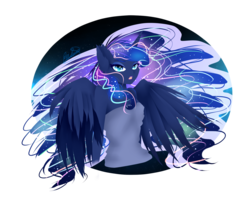 Size: 1500x1200 | Tagged: safe, artist:milena-milka, princess luna, anthro, g4, female, looking at you, solo