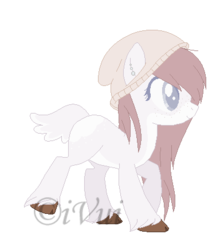 Size: 391x436 | Tagged: safe, artist:ivuiadopts, oc, oc only, earth pony, pony, beanie, hat, solo