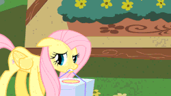 Size: 576x324 | Tagged: safe, artist:tengami, edit, edited screencap, screencap, fluttershy, pinkie pie, pegasus, pony, g4, party of one, abuse, animated, disguise, female, floppy ears, frown, gif, groucho mask, hay bale, hay guise, mare, mouth hold, open mouth, pinkiebuse, scared, shoryuken, super smash bros., super smash bros. 4, uppercut, wide eyes, youtube link
