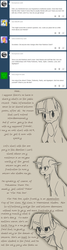 Size: 1024x3816 | Tagged: safe, artist:tlatophat, twilight sparkle, pony, unicorn, g4, alternate universe, ask, comic, female, implied pinkie pie, sketch, sketchbook twilight, solo, tumblr