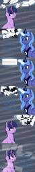 Size: 1024x4914 | Tagged: safe, artist:tlatophat, princess luna, twilight sparkle, alicorn, pony, unicorn, g4, alternate hairstyle, alternate universe, ask, comic, sketchbook twilight, tumblr