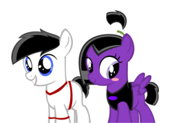 Size: 2372x1696 | Tagged: safe, artist:bronyhighfive63, colt, danny fenton, danny phantom, duo, female, filly, foal, male, ponified, sam manson