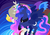 Size: 1000x700 | Tagged: safe, artist:kkitsu, discord, princess luna, g4, ship:lunacord, shipping