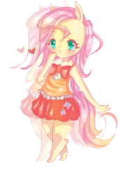 Size: 775x1030 | Tagged: safe, artist:titou-epsilon, fluttershy, anthro, g4, ambiguous facial structure, female, simple background, solo, transparent background