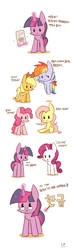 Size: 700x2400 | Tagged: safe, artist:joycall6, applejack, fluttershy, pinkie pie, rainbow dash, rarity, twilight sparkle, g4, comic, korean, translated in the comments