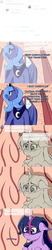 Size: 1024x4914 | Tagged: safe, artist:tlatophat, princess luna, twilight sparkle, alicorn, pony, unicorn, g4, alternate hairstyle, alternate universe, ask, comic, s1 luna, sketchbook twilight, tumblr