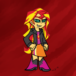 Size: 500x500 | Tagged: safe, artist:novaspark, sunset shimmer, equestria girls, g4, female, solo