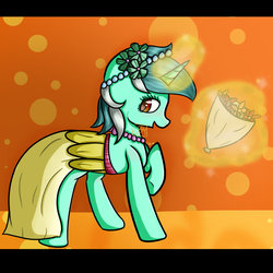 Size: 1024x1024 | Tagged: safe, artist:juniormintotter, lyra heartstrings, pony, g4, bridesmaid, female, solo