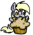 Size: 466x499 | Tagged: safe, artist:applecreeper1234, derpy hooves, pegasus, pony, g4, female, mare, muffin, solo