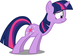 Size: 8000x6000 | Tagged: safe, artist:dashiesparkle, twilight sparkle, pony, unicorn, g4, lesson zero, absurd resolution, female, frown, leaning, looking down, simple background, solo, svg, transparent background, unicorn twilight, vector, worried