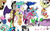 Size: 1224x768 | Tagged: safe, artist:sanyo2100, apple bloom, applejack, bon bon, discord, dj pon-3, doctor whooves, fluttershy, lyra heartstrings, octavia melody, pinkie pie, princess celestia, princess luna, rainbow dash, rarity, scootaloo, spike, sweetie belle, sweetie drops, time turner, twilight sparkle, vinyl scratch, oc, oc:diane p pie, alicorn, pony, g4, :p, clothes, cutie mark crusaders, female, glasses, grin, guitar, happy, male, mane seven, mane six, mare, pinkamena diane pie, scratching, ship:discoshy, ship:sparity, shipping, sick, slime, straight, tattoo, twilight sparkle (alicorn), wink