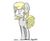 Size: 1384x1129 | Tagged: safe, artist:appletea, derpy hooves, pegasus, pony, g4, female, mare, solo, standing, wingless