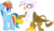 Size: 3417x1965 | Tagged: safe, artist:djdavid98, artist:embersatdawn, gilda, rainbow dash, griffon, pony, g4, griffon the brush off, .ai available, .svg available, group, simple background, svg, transparent background, vector