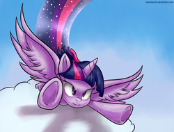 Size: 2500x1900 | Tagged: safe, artist:neoncel, twilight sparkle, alicorn, pony, g4, female, flying, mare, solo, twilight sparkle (alicorn), underhoof