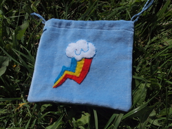 Size: 1000x750 | Tagged: safe, artist:whimsicalsquidco, rainbow dash, g4, bag, craft, cutie mark