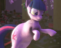 Size: 545x437 | Tagged: safe, artist:argodaemon, twilight sparkle, pony, unicorn, g4, 3d, fat, female, mare, size problem, solo, source filmmaker, wat, what has science done