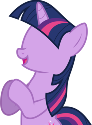 Size: 6000x8144 | Tagged: safe, artist:schmuzart, edit, editor:parzival, twilight sparkle, pony, unicorn, g4, absurd resolution, clapping, female, horn, mare, no eyes, simple background, solo, transparent background, unicorn twilight, vector, wat