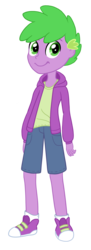 Size: 864x2376 | Tagged: safe, artist:thecheeseburger, spike, human, equestria girls, g4, clothes, converse, hoodie, human spike, male, shoes, simple background, solo, transparent background