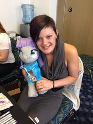 Size: 1024x1365 | Tagged: artist needed, safe, maud pie, human, g4, ingrid nilson, irl, irl human, photo, plushie, voice actor