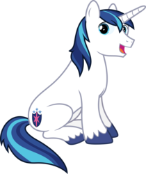 Size: 1676x2000 | Tagged: safe, artist:chainchomp2, shining armor, pony, unicorn, g4, .svg available, cute, happy, looking at you, male, shining adorable, simple background, sitting, smiling, solo, stallion, transparent background, vector