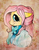 Size: 579x750 | Tagged: safe, artist:scheadar, fluttershy, g4, bust, clothes, cute, dress, female, floppy ears, looking at you, portrait, shyabetes, solo