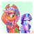 Size: 1100x1075 | Tagged: safe, artist:whitediamonds, applejack, rarity, earth pony, pony, unicorn, rarijack daily, a canterlot wedding, g4, my little pony: friendship is magic, applejack's hat, clothes, cowboy hat, crying, duo, duo female, eyes closed, eyeshadow, female, freckles, glowing, glowing horn, handkerchief, hat, horn, lesbian, levitation, liarjack, magic, magic aura, makeup, mare, raised hoof, scene interpretation, scrunchy face, ship:rarijack, shipping, telekinesis, tissue