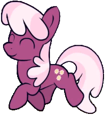 Size: 353x424 | Tagged: safe, artist:viva reverie, cheerilee, earth pony, pony, g4, animated, cheeribetes, cute, eyes closed, female, immatoonlink, mare, prancing, simple background, smiling, solo, tail, transparent background, trotting