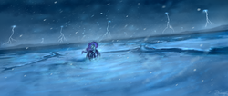 Size: 2750x1170 | Tagged: dead source, safe, artist:shamanguli, nightmare moon, g4, female, solo