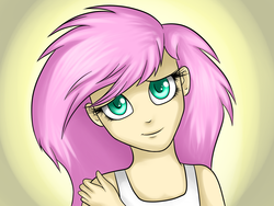 Size: 1600x1200 | Tagged: safe, artist:luminousdazzle, fluttershy, human, g4, female, humanized, solo