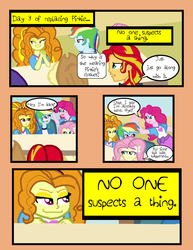 Size: 4250x5500 | Tagged: safe, artist:oneovertwo, adagio dazzle, applejack, fluttershy, pinkie pie, rainbow dash, rarity, sunset shimmer, comic:which is switch, equestria girls, g4, absurd resolution, comic