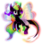 Size: 3000x3171 | Tagged: dead source, safe, artist:theshadowstone, oc, oc only, oc:princess changeling rainbow magic pants, draconequus, original species, big crown thingy, curved horn, donut steel, draconequus oc, ethereal mane, high res, horn, horseshoes, jewelry, joke oc, leonine tail, mary sue, regalia, simple background, solo, sombra eyes, transparent background, vector