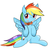 Size: 600x594 | Tagged: safe, artist:timorikawa, rainbow dash, g4, collar, female, pet play, pixiv, solo