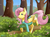 Size: 1024x750 | Tagged: safe, artist:mattsykun, fluttershy, g4, clothes, female, hoodie, solo, tree