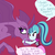 Size: 2000x2000 | Tagged: dead source, safe, artist:wubcakeva, aria blaze, sonata dusk, horse, siren, equestria girls, g4, cute, dialogue, frown, high res, hug, raised hoof, smiling, sonatabetes, unamused