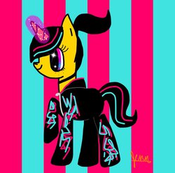 Size: 1024x1008 | Tagged: safe, artist:jennbrickowski2021, pony, 1000 hours in ms paint, clothes, hoodie, lego, ms paint, needs more saturation, ponified, solo, the lego movie, wyldstyle